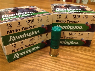 12 gauge 3" NitroTurkey #5 shot Remington - 40 rounds