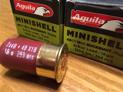 12 gauge 1 3/4" Minishells Aguila Buckshot - #100