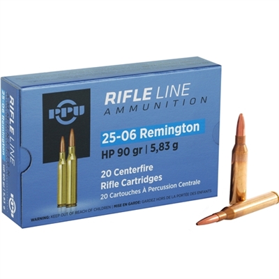 25-06 Remington PPU 90gr HP - 40 rounds