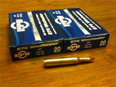 270 Winchester 130gr SP ammunition - 20 rounds