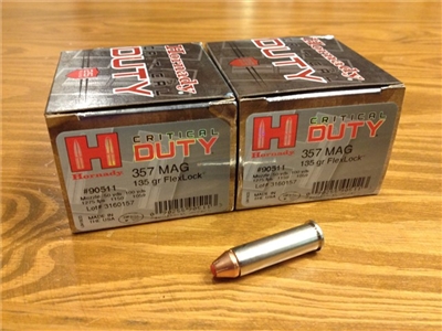 357 Magnum Hornady 135gr FTX Critical Duty - 50 rounds
