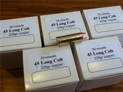 45 Long Colt 255gr Copper FlatNose -100rnds