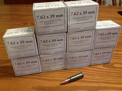 7.62X39mm FMJ Russian - #100 rounds