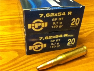 7.62x54r PPU SP 150gr SP #20 rounds