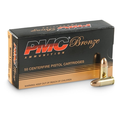 9mm 115gr FMJ PMC 100 rounds